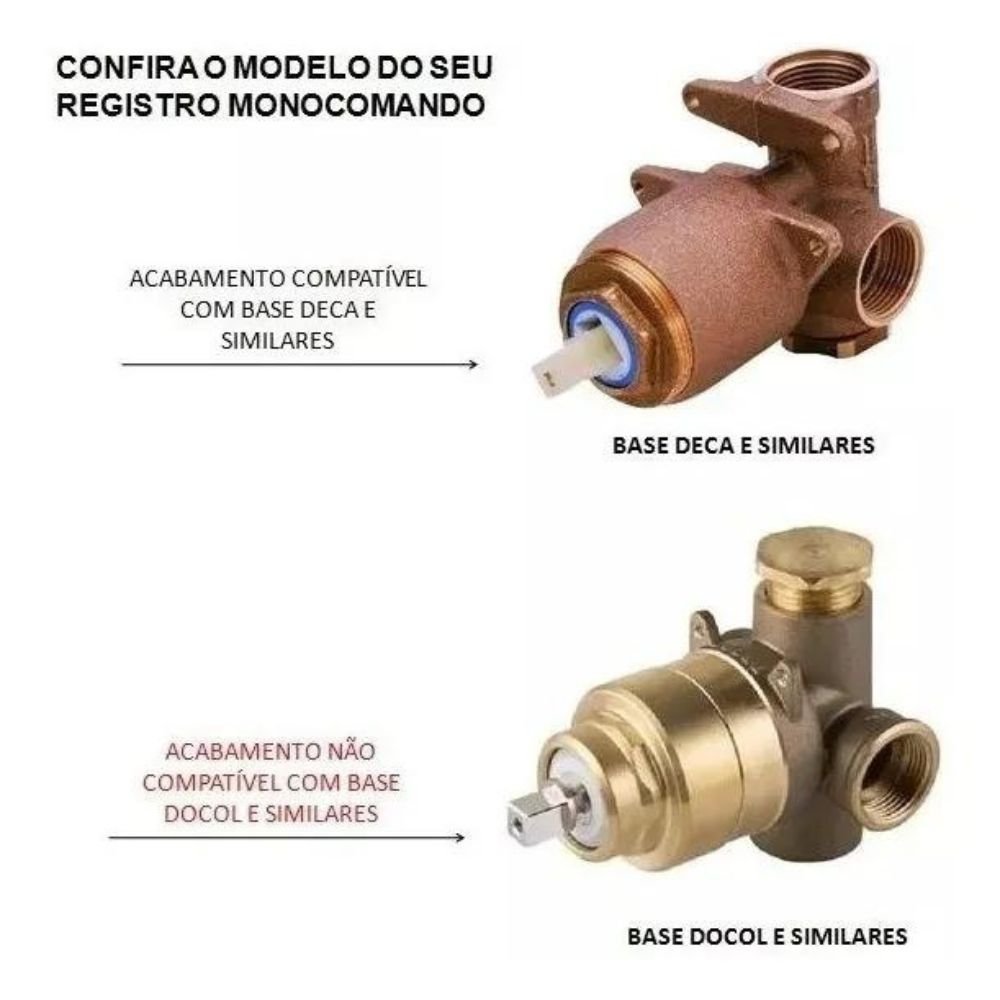 Acabamento Para Registro Monocomando De Chuveiro Base Deca - 2