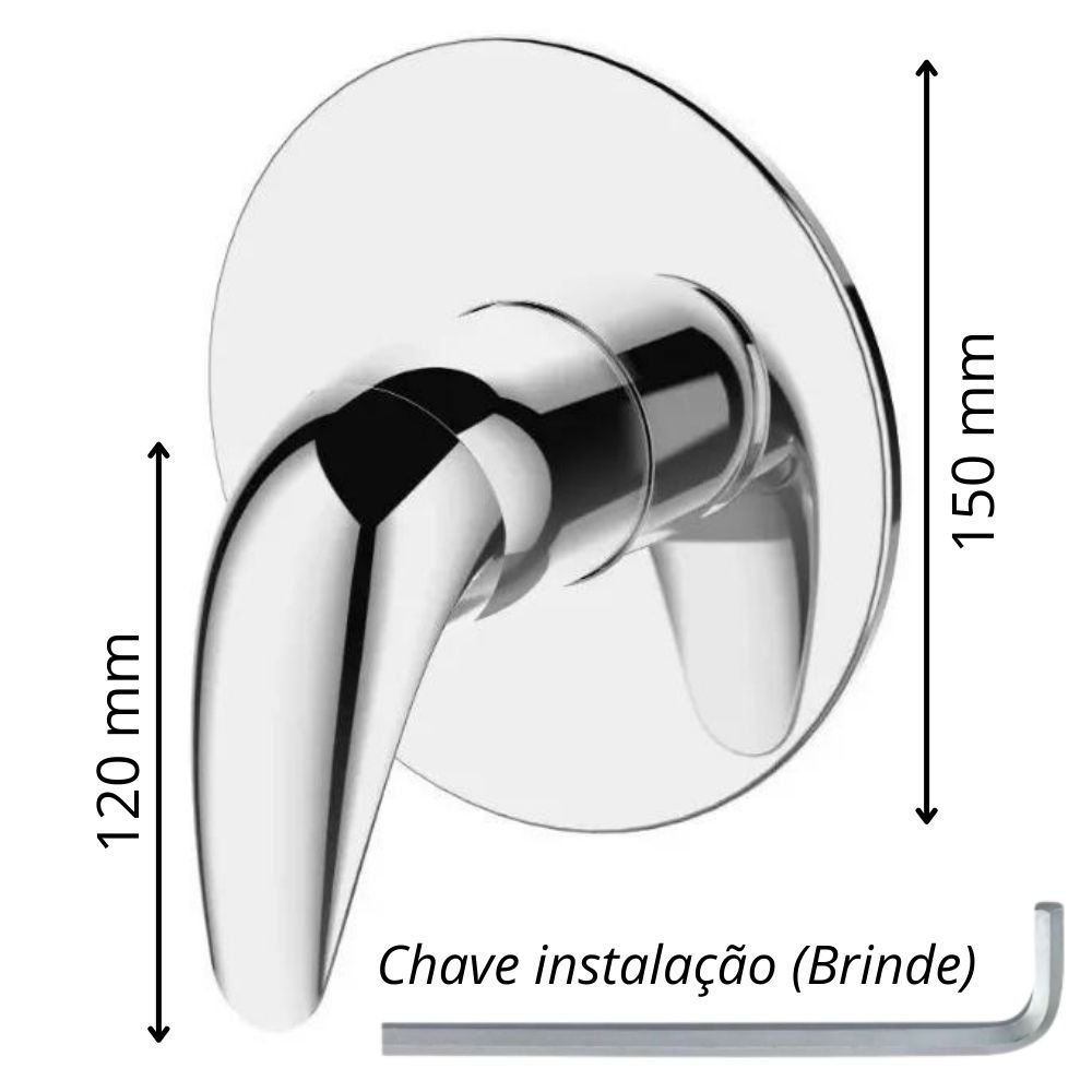 Acabamento Para Registro Monocomando De Chuveiro Base Deca - 3