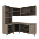 Ver imagem 4 de Armário de Cozinha Modulada Completa Fidelitá Paris 5 Peças 340cm 12 Portas 3 Gavetas com Tampo