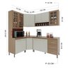 Cozinha Modulada Completa Fidelitá Paris 5 Peças 340cm 12 Portas 3 Gavetas com Tampo - 4