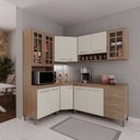 Ver imagem 1 de Cozinha Modulada Completa Fidelitá Paris 5 Peças 340cm 12 Portas 3 Gavetas com Tampo