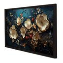 Ver imagem 1 de Quadro Decorativo Floral Luxo Galhos de Primavera em Moldura Caixa Tacolado Moldura Trad 1cm Preta C