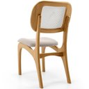 Ver imagem 4 de Kit 4 Cadeiras para Sala de Jantar Estofada e Tela Mariah L02 Bouclê Creme