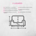 Ver imagem 4 de Capa Sofa de 2 Lugares Tecido Malha Gel Poliéster Gold Preto