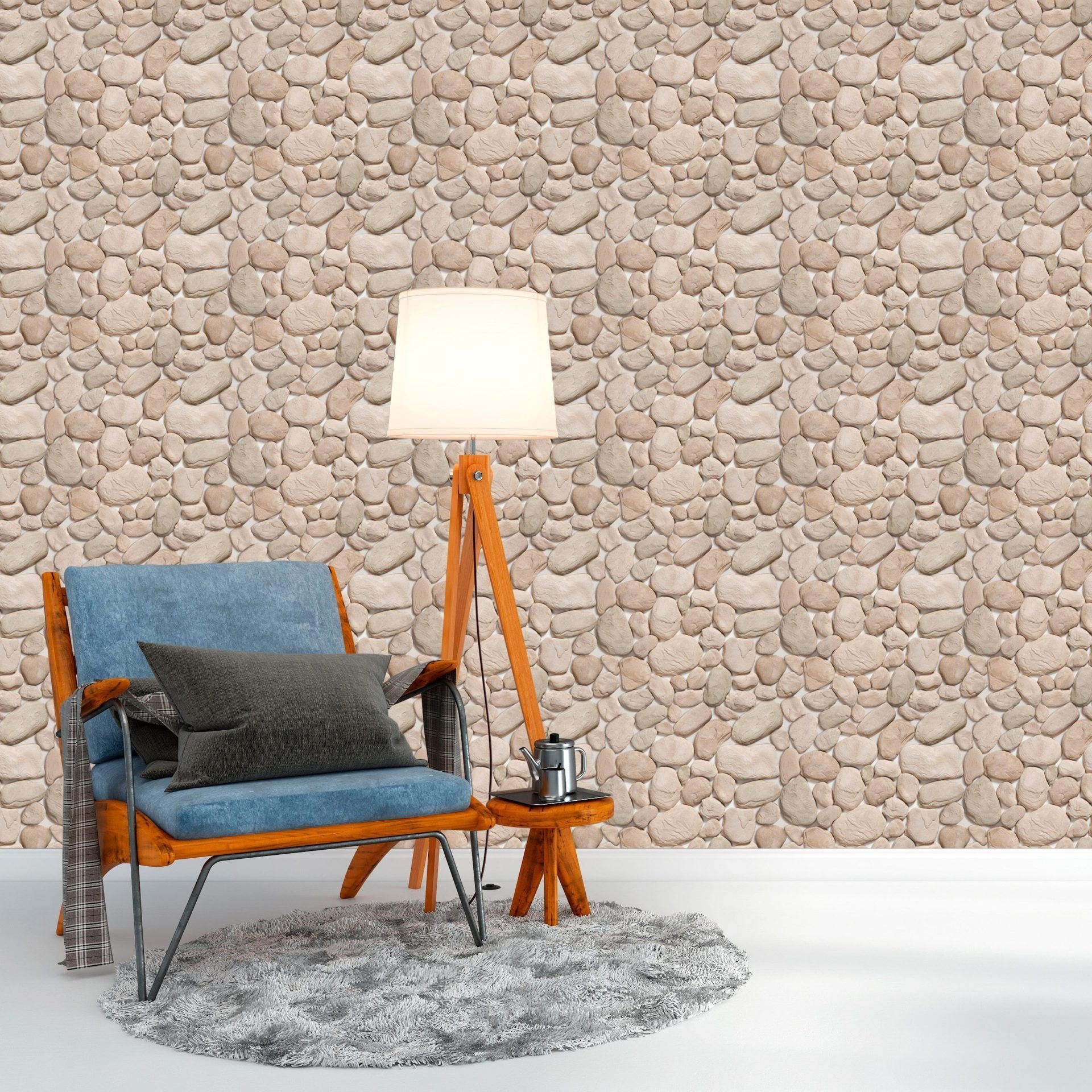 Papel de Parede Adesivo Pedras Rústicas Decor 35 - 1