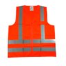 Colete Refletivo Segurança Sinalizador Zíper e Bolso Laranja - 2