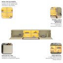 Ver imagem 5 de Rack para TV até 60 Polegadas Luminare 3 Portas com Vidro e LED 100% MDF Off White - Gelius