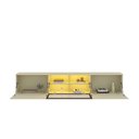 Ver imagem 3 de Rack para TV até 60 Polegadas Luminare 3 Portas com Vidro e LED 100% MDF Off White - Gelius