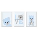 Ver imagem 2 de Kit Higiene Bebe Urso Maternidade Com Trio De Quadrinhos Mdf