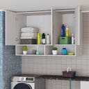 Ver imagem 2 de Armário Multiuso 3 Portas com Nicho Suspenso Mdf Resistente