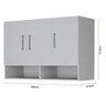 Armário Multiuso 3 Portas com Nicho Suspenso Mdf Resistente - 4