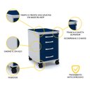 Ver imagem 3 de GAVETEIRO VOLANTE 4 GAVETAS PANDIN MAXXI - AZUL/CINZA MXGV04GMT