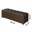 Ver imagem 5 de Recamier Baú Milão 1,30m Premium para Cama Casal Estilo Decorativo Closet Estofado Cor Marrom