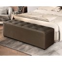 Ver imagem 2 de Recamier Baú Milão 1,30m Premium para Cama Casal Estilo Decorativo Closet Estofado Cor Marrom
