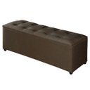 Ver imagem 3 de Recamier Baú Milão 1,30m Premium para Cama Casal Estilo Decorativo Closet Estofado Cor Marrom