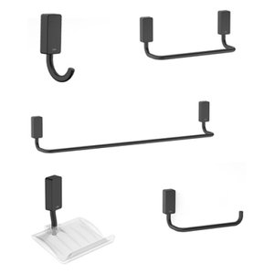 Kit de Acessórios para Banheiro New One com 5 Peças Black Matte - Celite