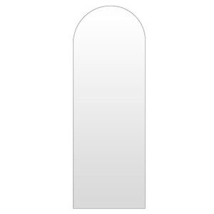 Espelho Vitral 150x50cm Suporte de Parede Moldura em Couro Ecológico