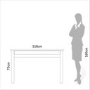 Ver imagem 5 de Escrivaninha Mesa de Escritório Industrial 100% MDF 118cm F24 Freijó/Off White