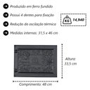 Ver imagem 3 de Porta Forno Ferro Fundido 31,5x46cm- Modelo Libaneza g