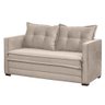 Sofá Cama Casal Articulável 2 Lugares Londres Suede Bege - D'monegatto Dmonegatto - 1
