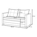 Ver imagem 3 de Sofá Cama Casal Articulável 2 Lugares Londres Suede Bege - D'monegatto Dmonegatto