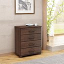 Ver imagem 1 de Cômoda Decorativa Madeira Maciça Naipe 4 Gavetas Café - G74 - Gran Belo