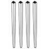 Kit 4 Pés de Metal 90 CM Hairpin Legs Aparador e Mesa de Canto Preto - 1