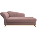 Ver imagem 1 de Kit Diva Recamier Vanessa 160cm Lado Direito e 02 Poltronas Laura Linho Cor Rosê