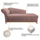 Ver imagem 3 de Kit Diva Recamier Vanessa 160cm Lado Direito e 02 Poltronas Laura Linho Cor Rosê