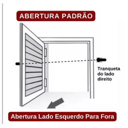Porta Abrigo Alumínio Branco - Linha Resistence - 60cm - 80cm - 5