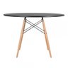 Mesa Redonda Eames 120 Cm Preto + 6 Cadeiras Eiffel Dsw Verde Escuro - 5