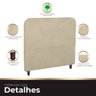 Cabeceira Casal Estofada para Cama Box Lizza Veludo Bege - 6