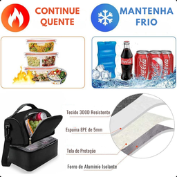 Bolsa Termica Multiuso Portatil Marmita Sacola 2 Niveis 9l - 6
