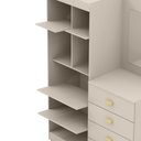 Ver imagem 4 de Cômoda Solteiro Sapateira Multiuso Roupeiro Cristal 02 Portas 04 Gavetas Fendi Vila Rica