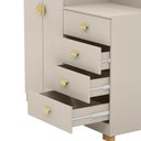 Ver imagem 3 de Cômoda Solteiro Sapateira Multiuso Roupeiro Cristal 02 Portas 04 Gavetas Fendi Vila Rica