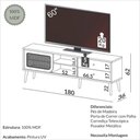 Ver imagem 5 de Rack Tela 180cm com Porta de Correr e 2 Gavetas Freijó Dalla Costa