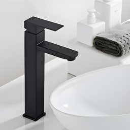 Torneira Banheiro Preto Fosco Monocomando Alta Simples Luxo - 2