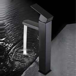 Torneira Banheiro Preto Fosco Monocomando Alta Simples Luxo - 4