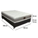 Ver imagem 4 de Cama Box Casal Sintético + Colchão Prime Casal Las Vegas 138x188x73: Marrom