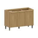 Ver imagem 1 de Balcão Cozinha P/ Pia 120cm 3 Pts S/ Tampo Elegance Luciane Freijó/freijó Brasil