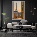 Ver imagem 1 de Quadro Decorativo Moderno Torre Eiffel Pela Janela Com Moldura e Sem Vidro 60X90