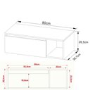 Ver imagem 3 de Gabinete Banheiro Suspenso 80cm Multimóveis CR10081 Amêndoa