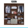 Guarda-Roupa Casal Ares 6 Portas 3 Gv 184,5 x 199,5 x 47 Cm MDP Castanho Teka 3079 - MENU - 2