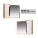 Ver imagem 3 de Espelheira para Banheiro Flex 80cm com 1 Porta Multimóveis CR10116 Amêndoa/Branco