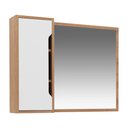 Ver imagem 1 de Espelheira para Banheiro Flex 80cm com 1 Porta Multimóveis CR10116 Amêndoa/Branco