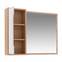 Ver imagem 5 de Espelheira para Banheiro Flex 80cm com 1 Porta Multimóveis CR10116 Amêndoa/Branco
