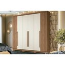 Ver imagem 1 de Guarda Roupa 6 Portas e 4 Gavetas C/ Pés Buriti Jatoba/areia - Santos Andirá