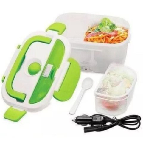 Marmita Elétrica Automática 12V 1L para Veículos com Divisórias Fixas Verde Draik