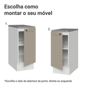Ver imagem 7 de Balcão de Cozinha 35 cm 1 Porta Branco/Crema Vik Madesa