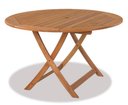 Ver imagem 1 de Mesa Dobravel Redonda Stain Jatoba Cor Clara 1,20m 16526